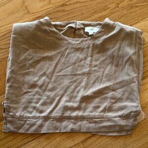 Tan Linen Top